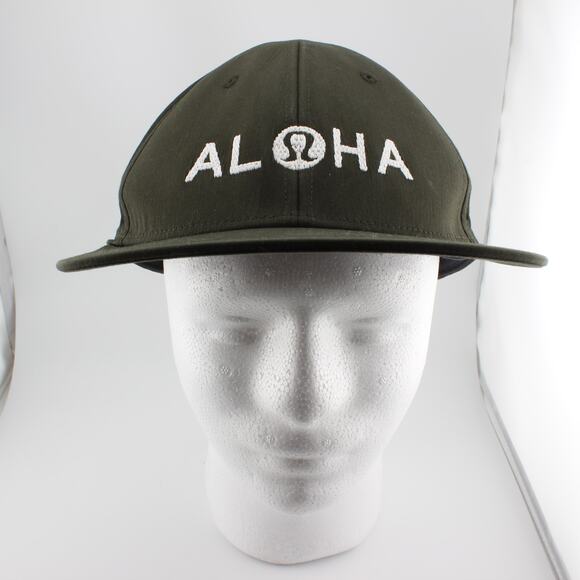 Lululemon Hat Unisex OS Dark Olive Snapback ALOHA Embroidered Hawaii - Picture 5 of 8